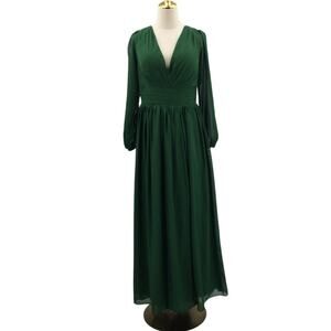 VNAIX SZ 10 L green mother of bride wedding guest bridesmaid maxi dress B67